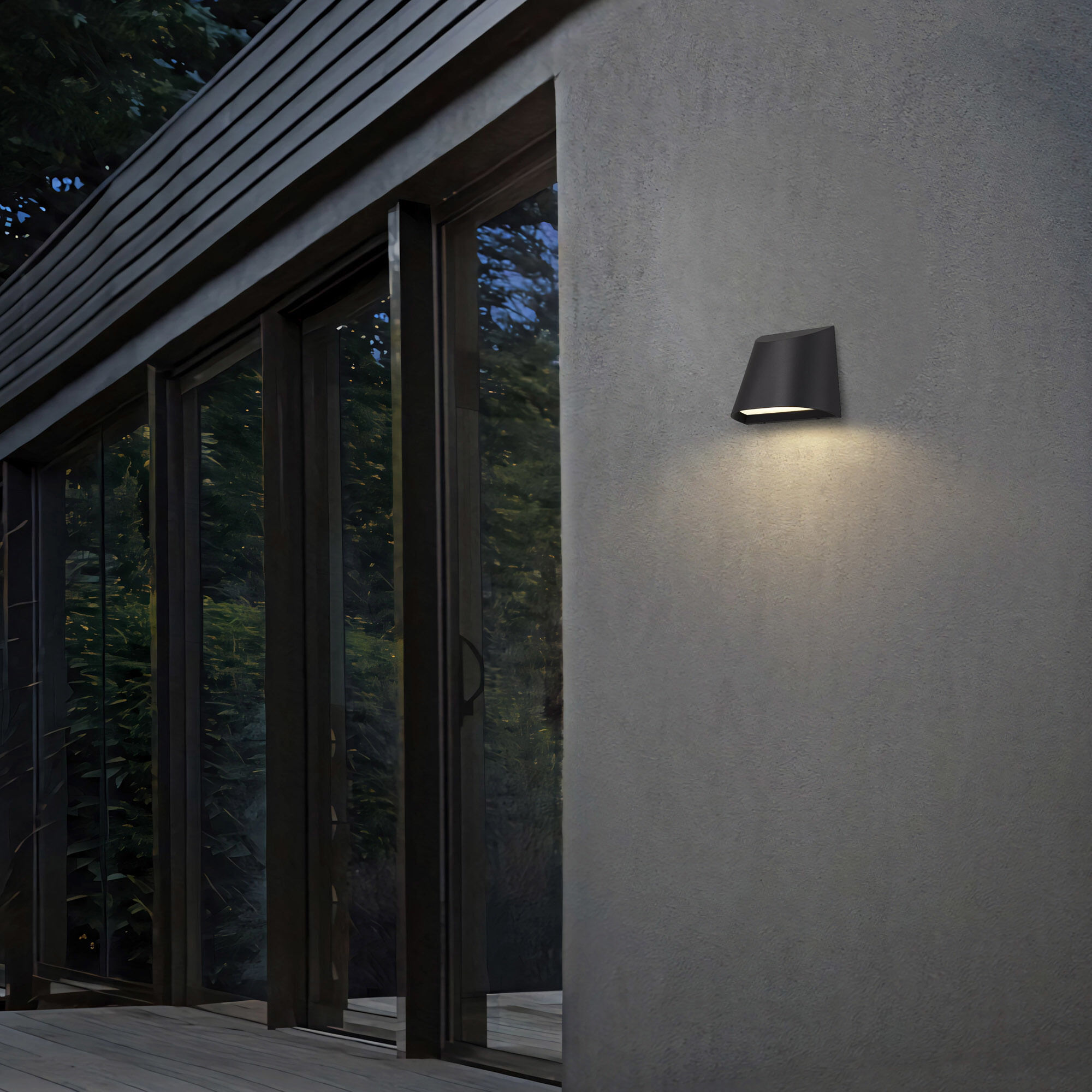 Ambit LED 4.75 inch Sand Black Outdoor Wall Sconce